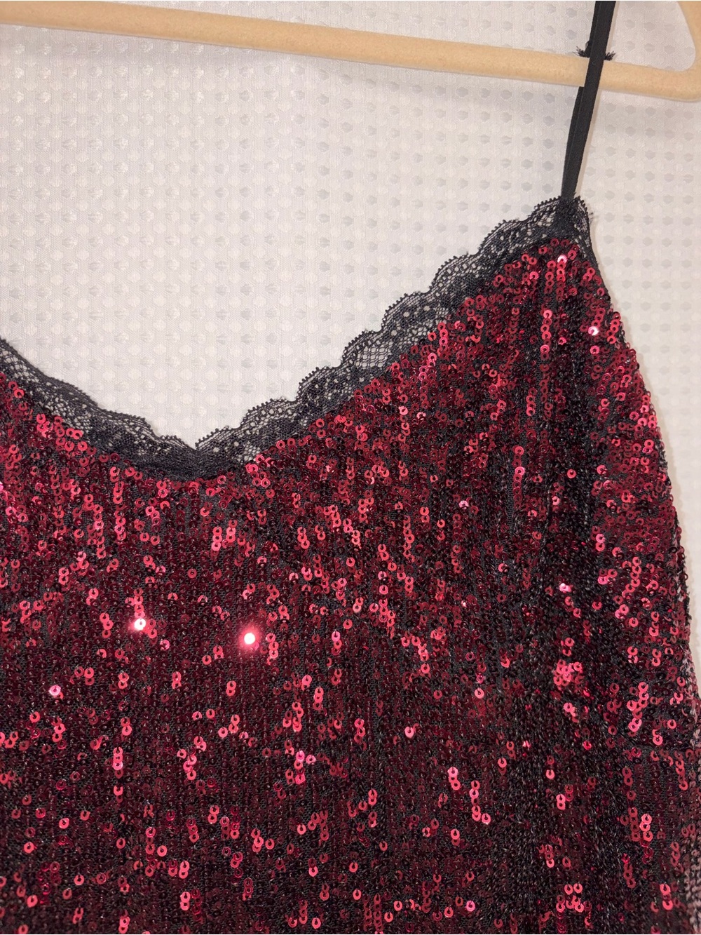 Wild Fable red and black sequin lace trip slip dress XXL - Picture 4 of 8